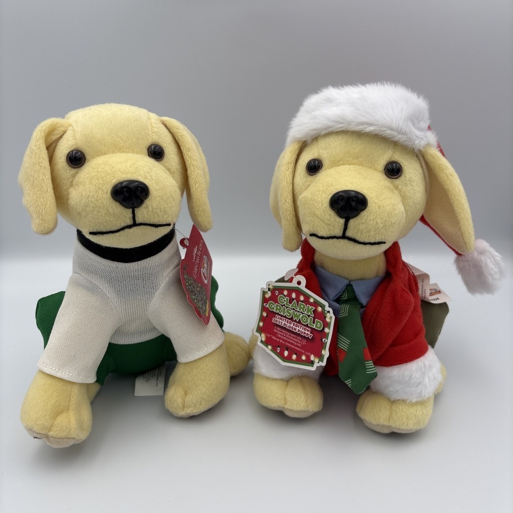 Raising Cane's Christmas Vacation 2022 Ltd Edition Plush Puppy Set Clark & Eddie